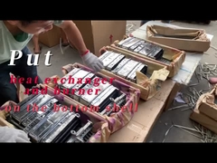 Wärmetauscher und Brenner auf der unteren Hülle setzen